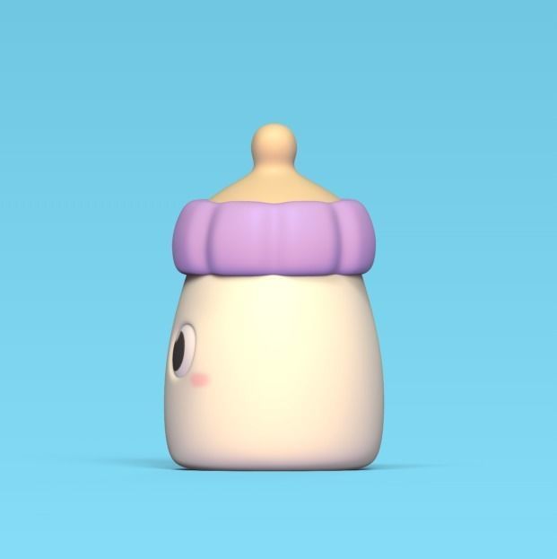Baby Bottle 3D print model_3