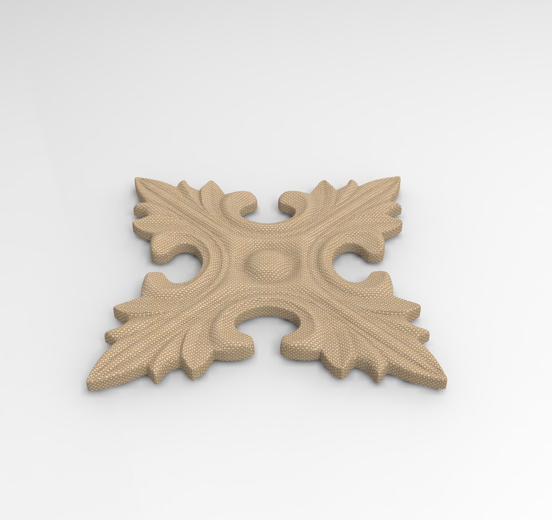 Rosasse or rosette ornement HD Model for CNC or Printer RefR105 3D print model_7