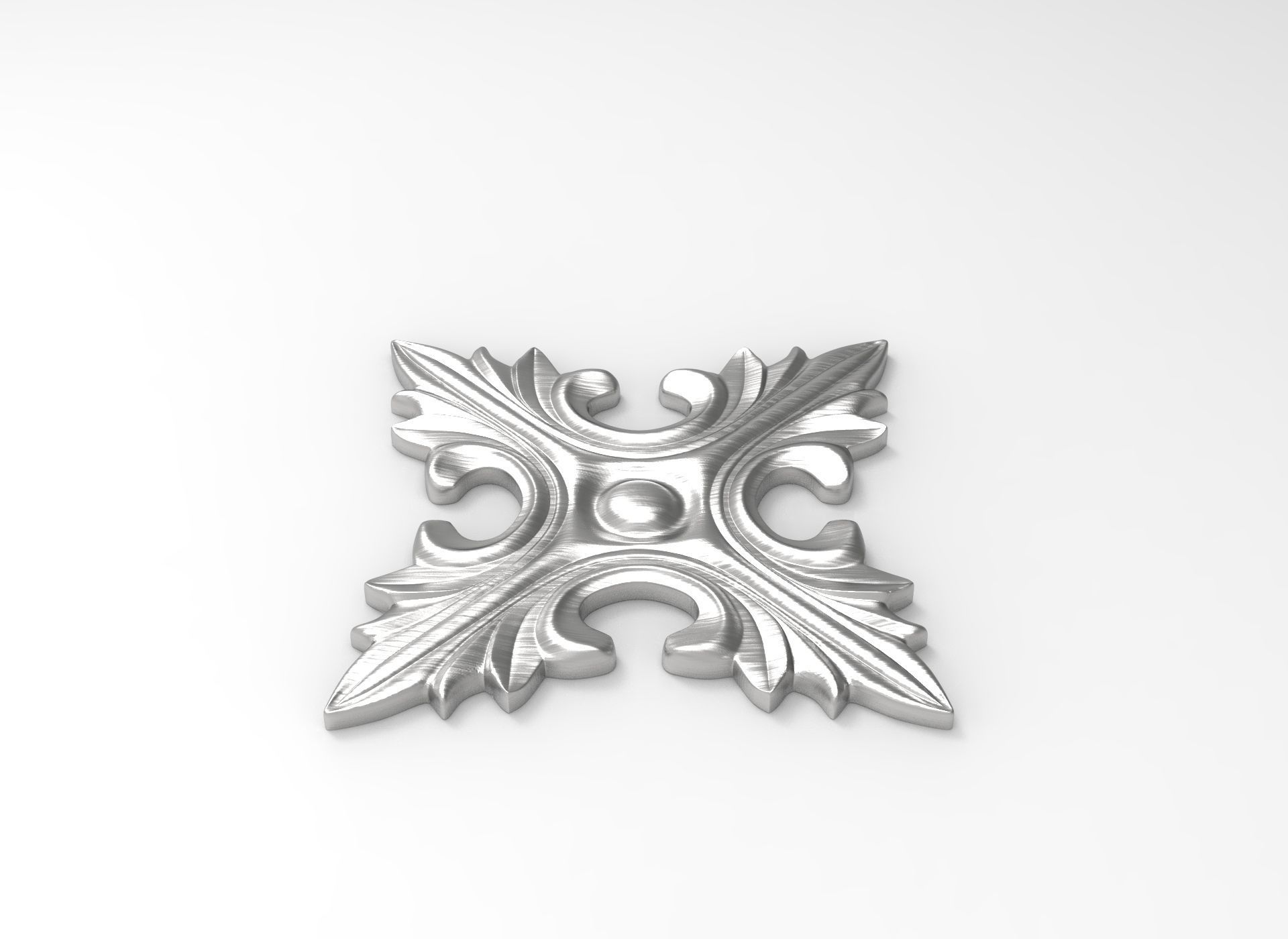 Rosasse or rosette ornement HD Model for CNC or Printer RefR105 3D print model_6