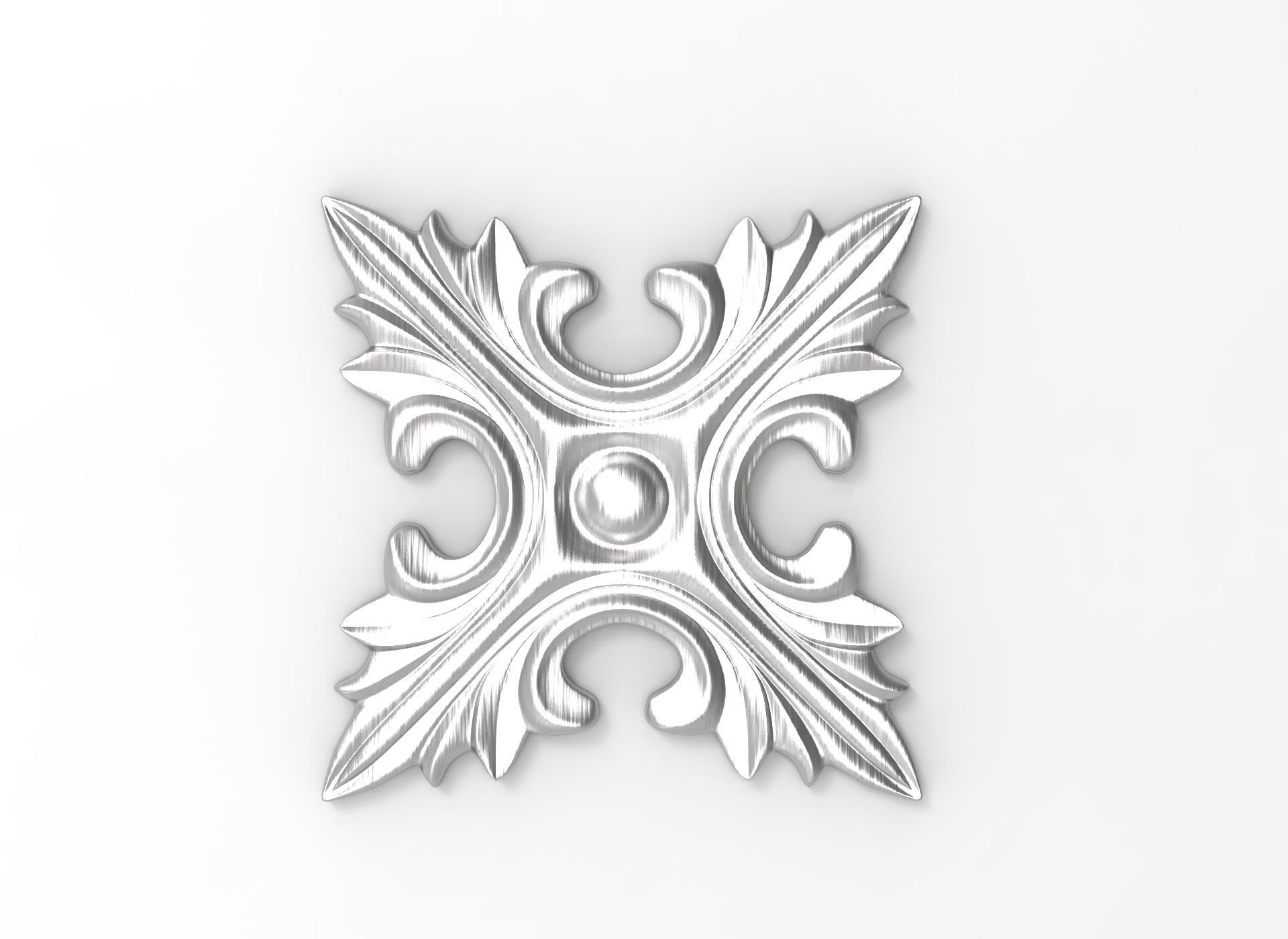 Rosasse or rosette ornement HD Model for CNC or Printer RefR105 3D print model_5