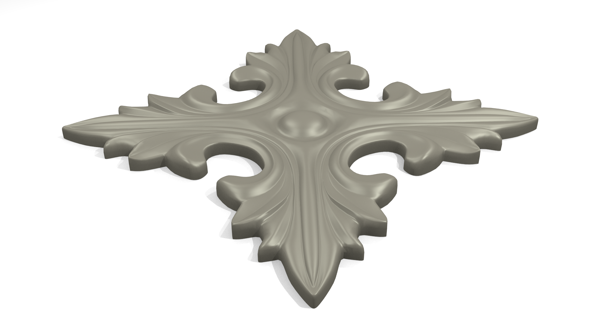 Rosasse or rosette ornement HD Model for CNC or Printer RefR105 3D print model_2