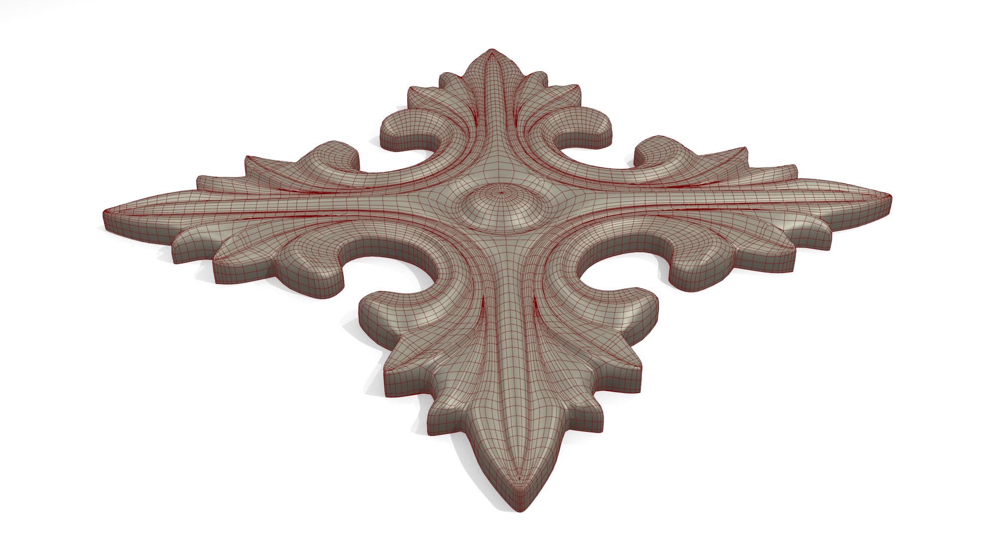 Rosasse or rosette ornement HD Model for CNC or Printer RefR105 3D print model_4