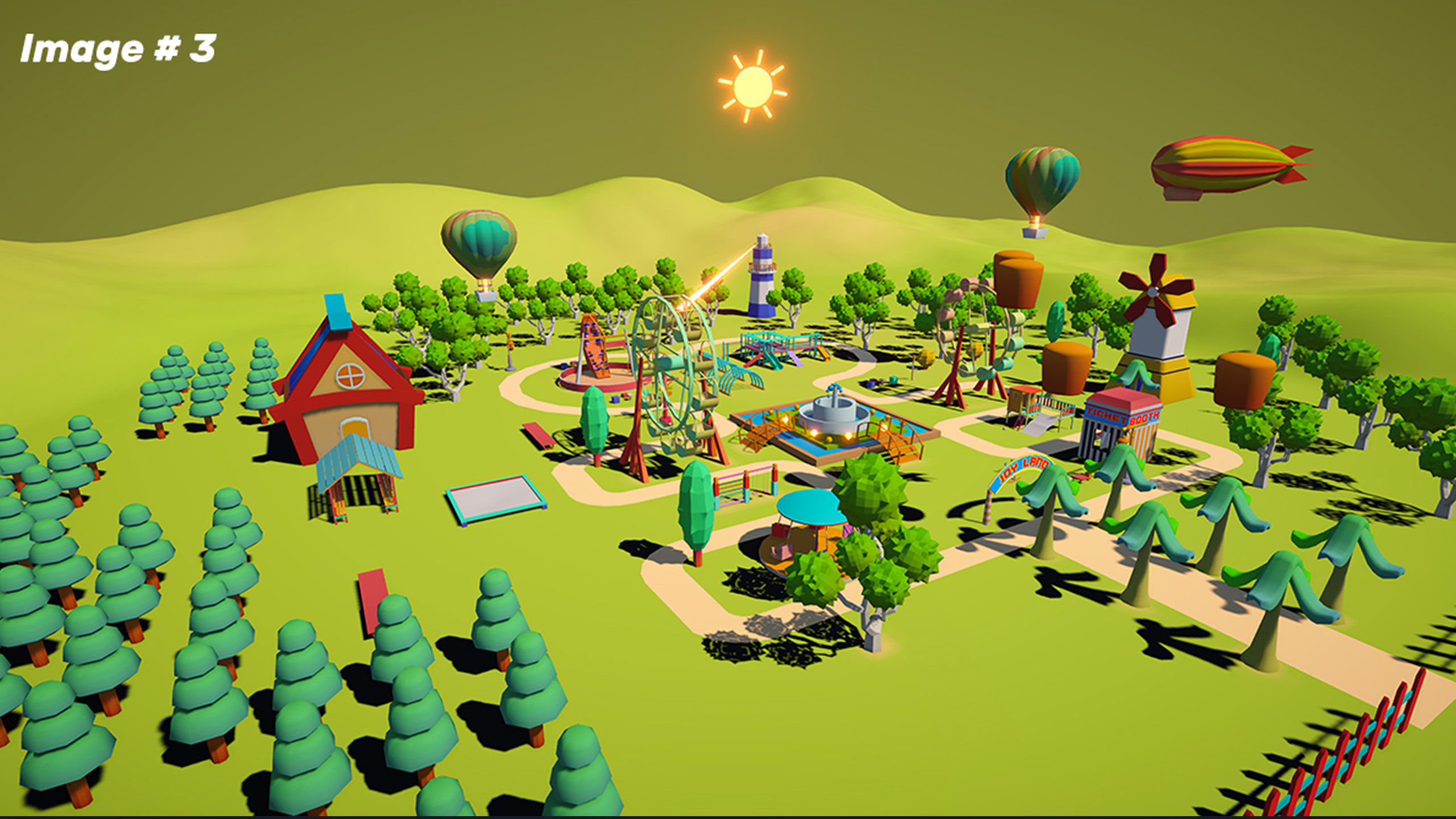 Amusement Park Environment Pack 3D model_3