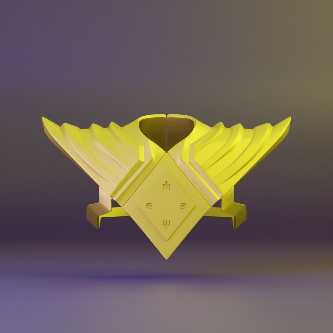 Mighty morphin power rangers inspired armour for 3d printing 3D print model_3