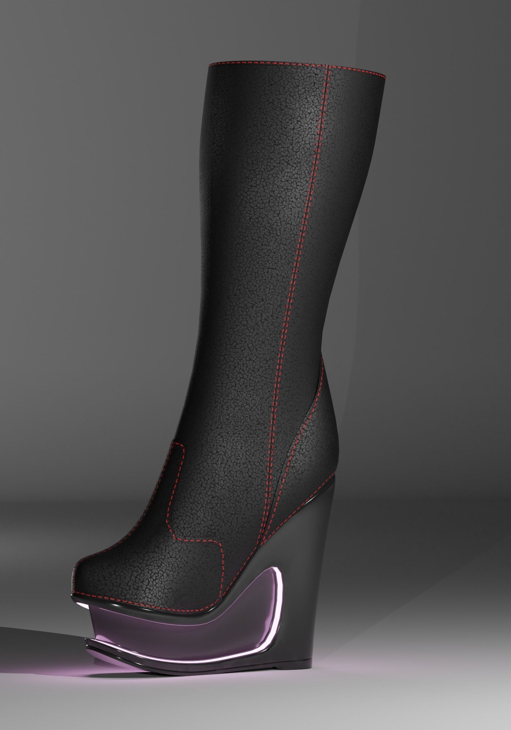 Light Wedge Boot 3D model_1