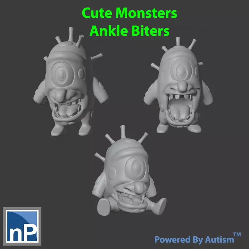 Cute Monsters - Ankle Biters Free 3D print model