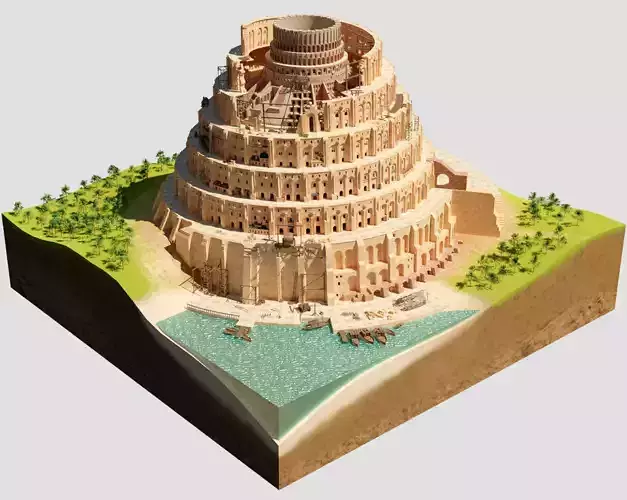 Tower of Babel 3D model