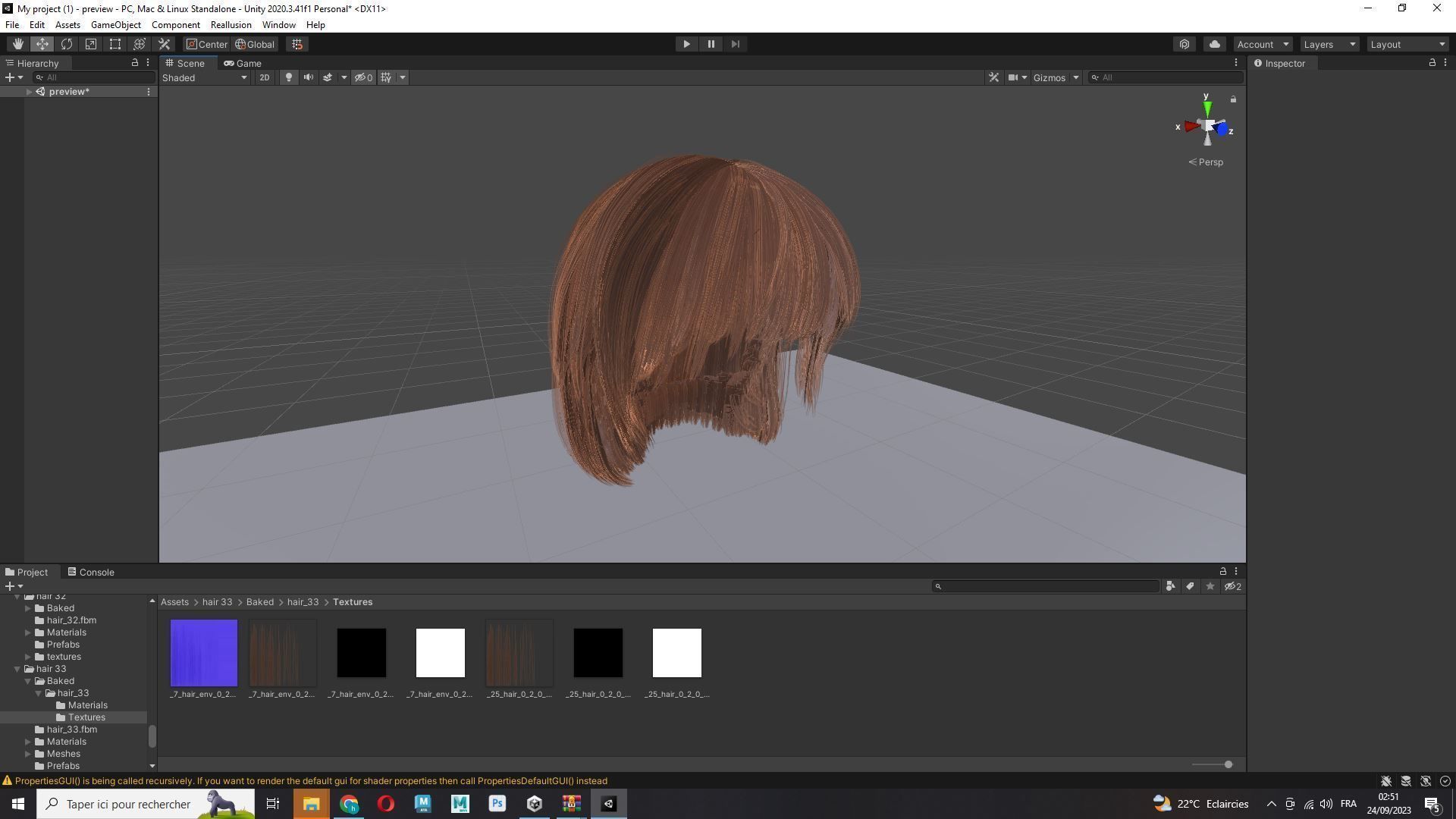 Realistic Female Bob Hair Style Low-poly 3D model_20