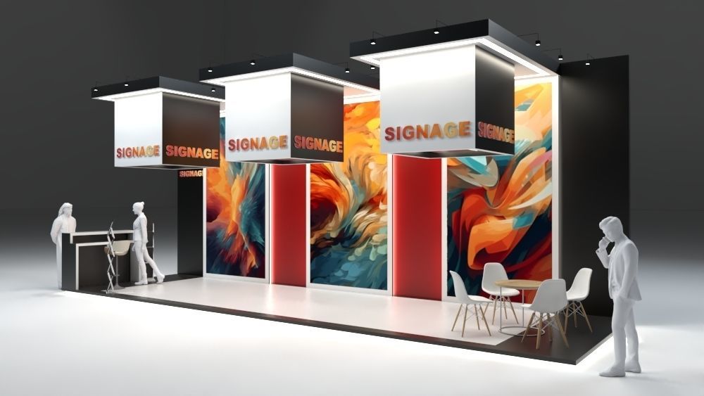 Ready Exhibition Booth Design Setup 3D model_2