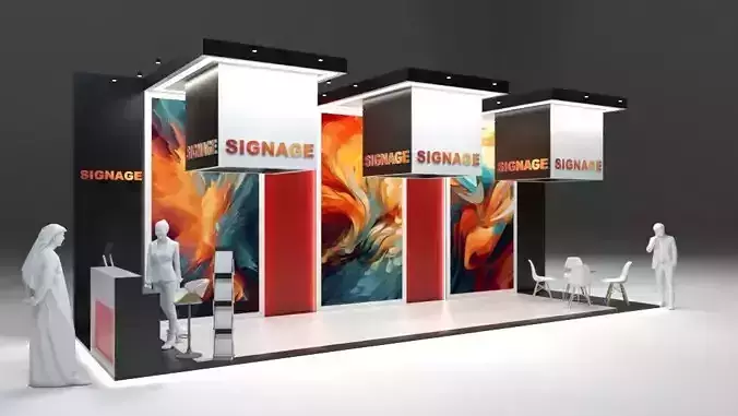 Ready Exhibition Booth Design Setup 3D model