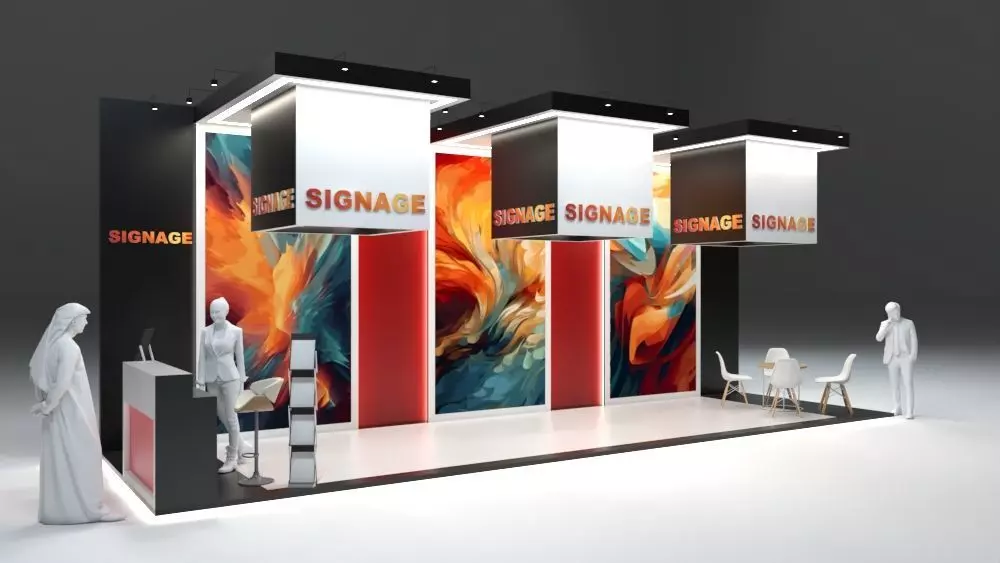 Ready Exhibition Booth Design Setup 3D model_0