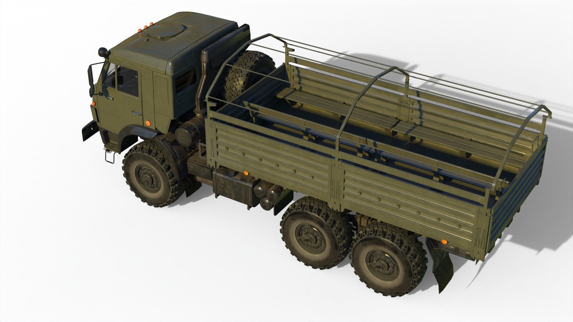 Kamaz 5350 General utility truck 3D model_4