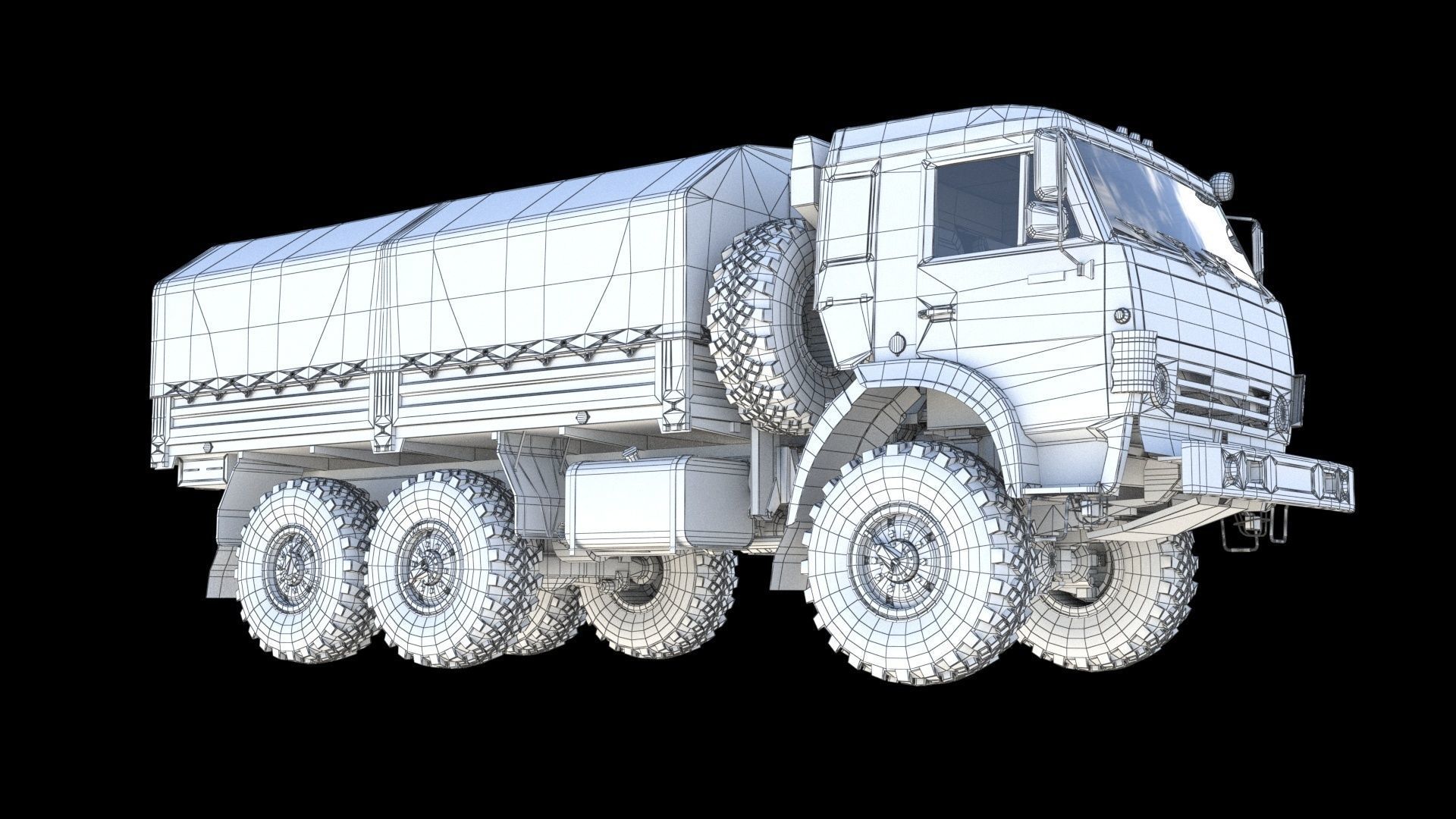 Kamaz 5350 General utility truck 3D model_27