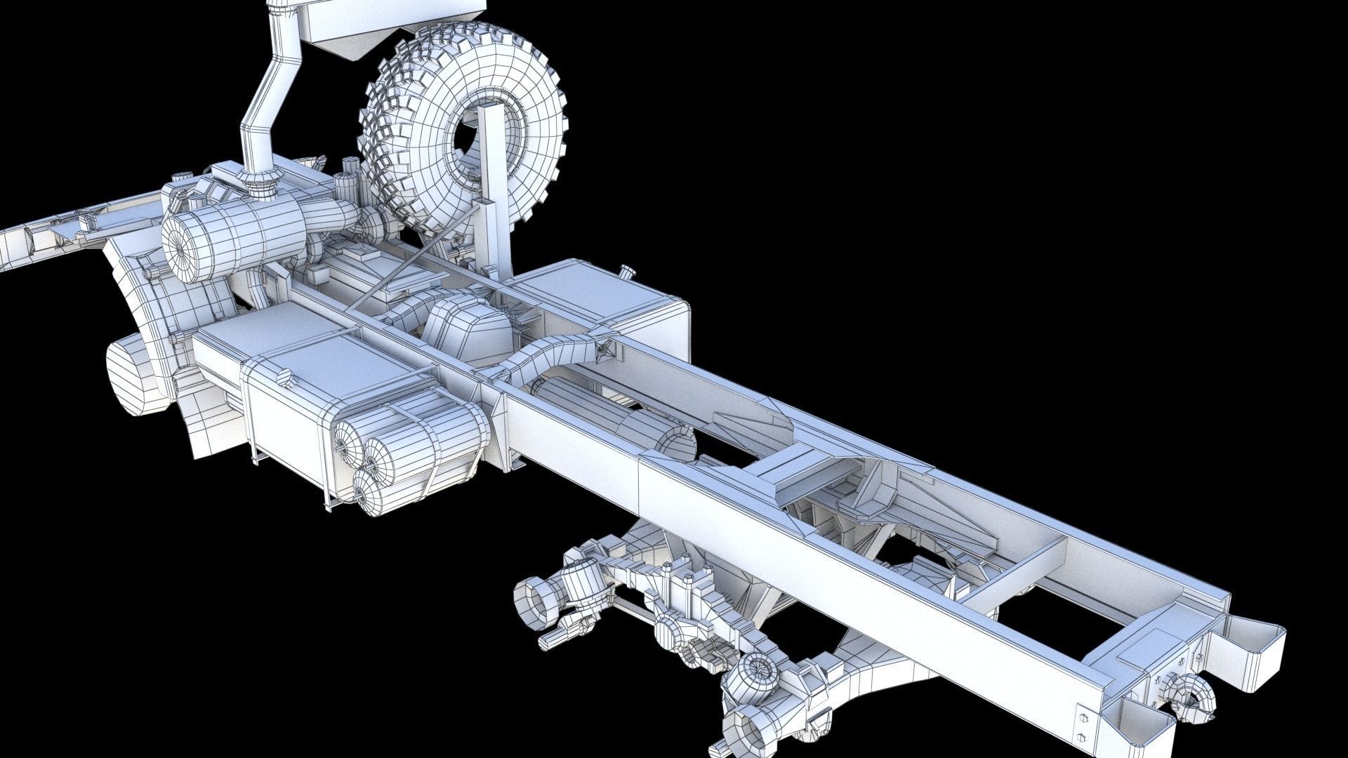 Kamaz 5350 General utility truck 3D model_34