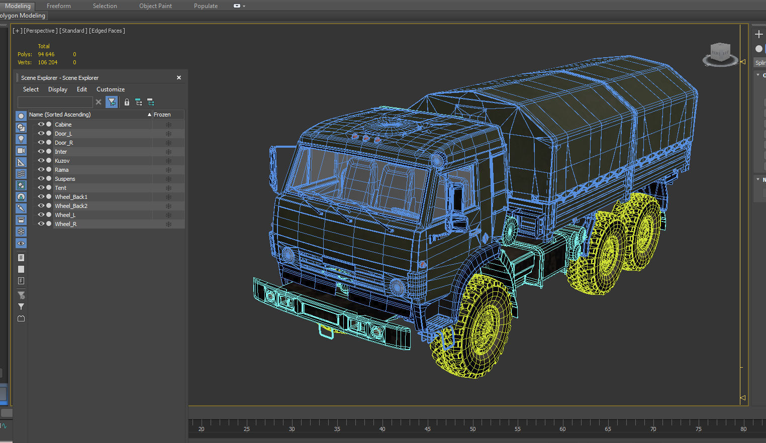 Kamaz 5350 General utility truck 3D model_25