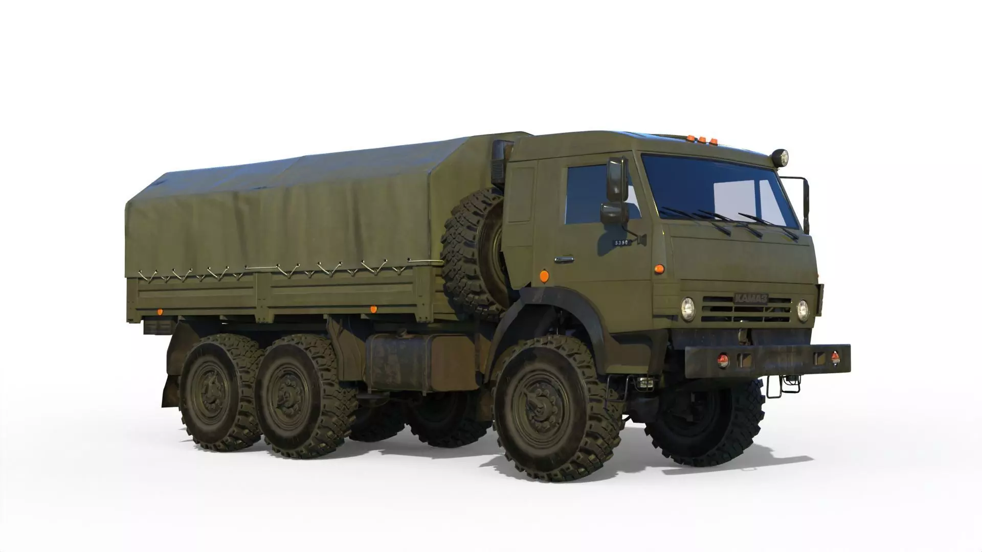 Kamaz 5350 General utility truck 3D model_0
