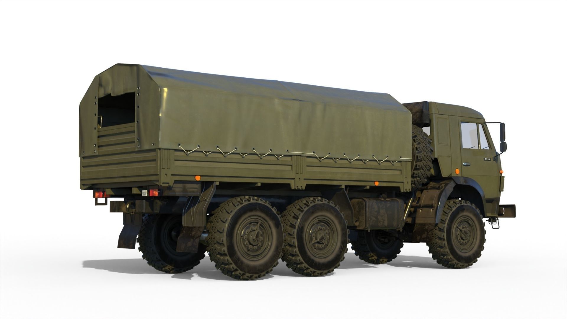 Kamaz 5350 General utility truck 3D model_13