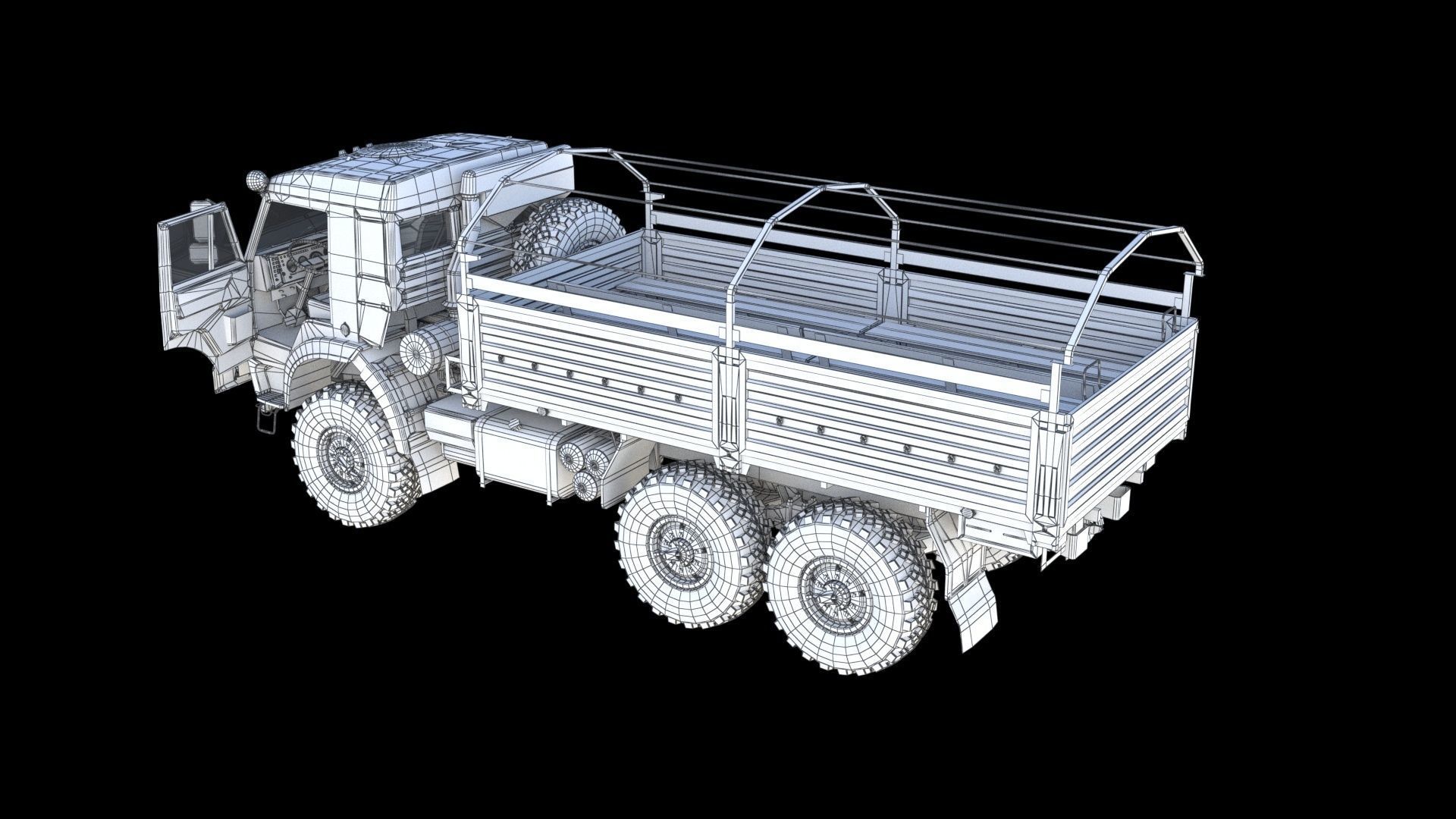 Kamaz 5350 General utility truck 3D model_29