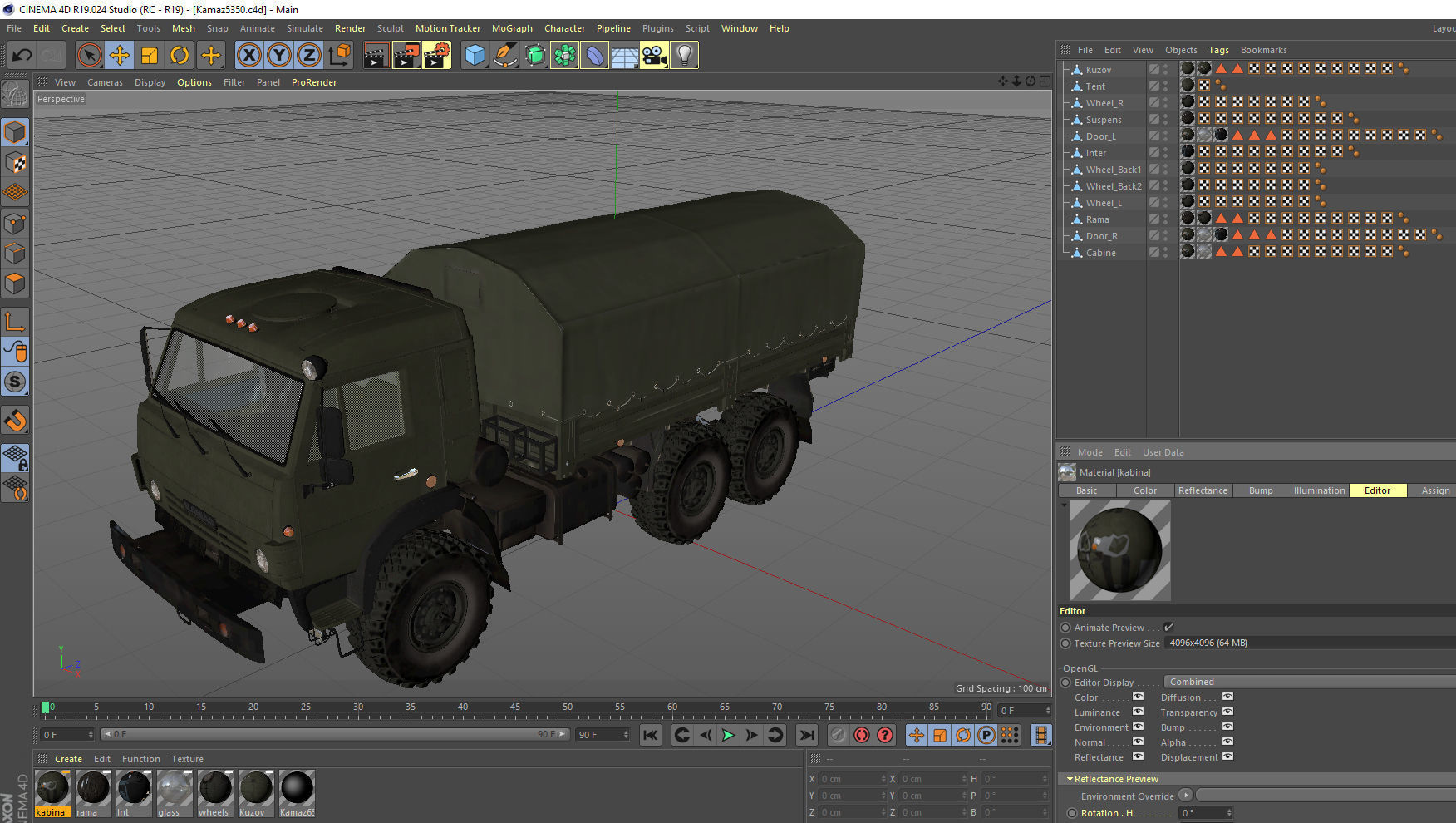 Kamaz 5350 General utility truck 3D model_24