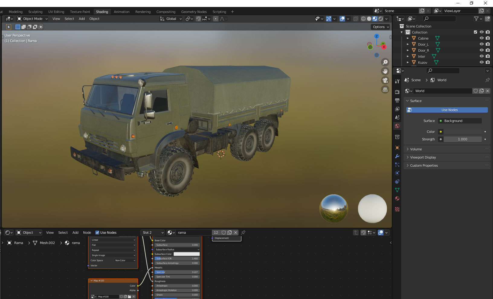 Kamaz 5350 General utility truck 3D model_23