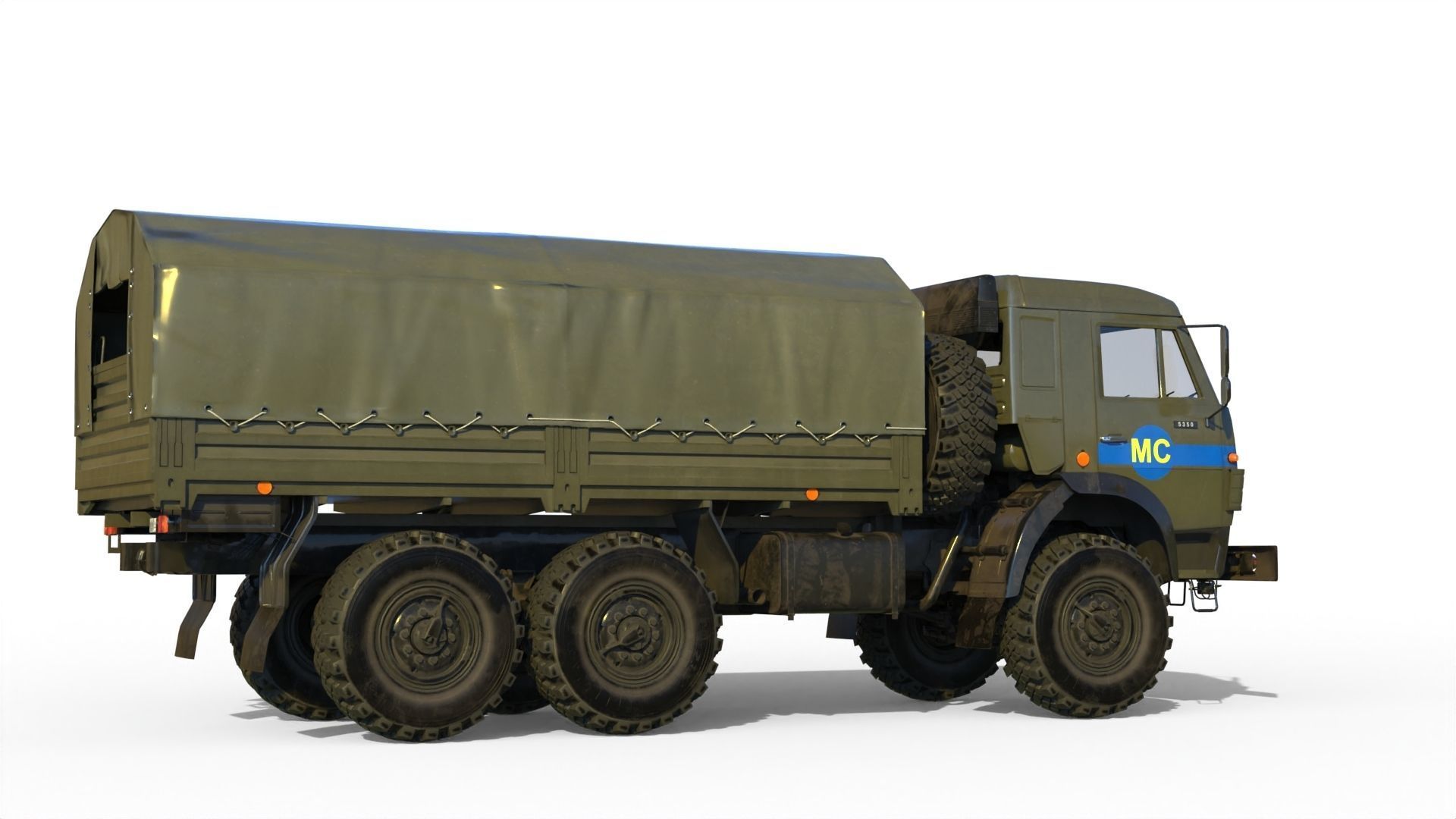 Kamaz 5350 General utility truck 3D model_10