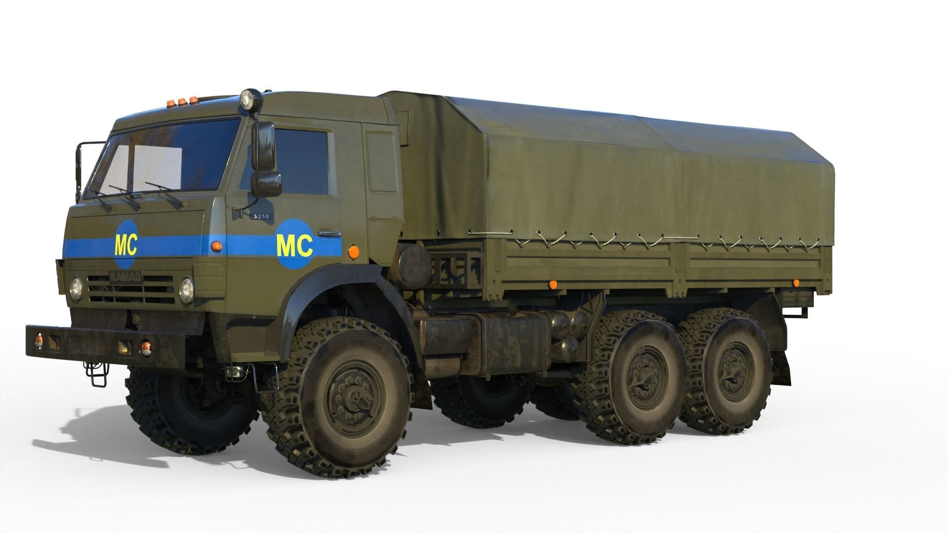 Kamaz 5350 General utility truck 3D model_9