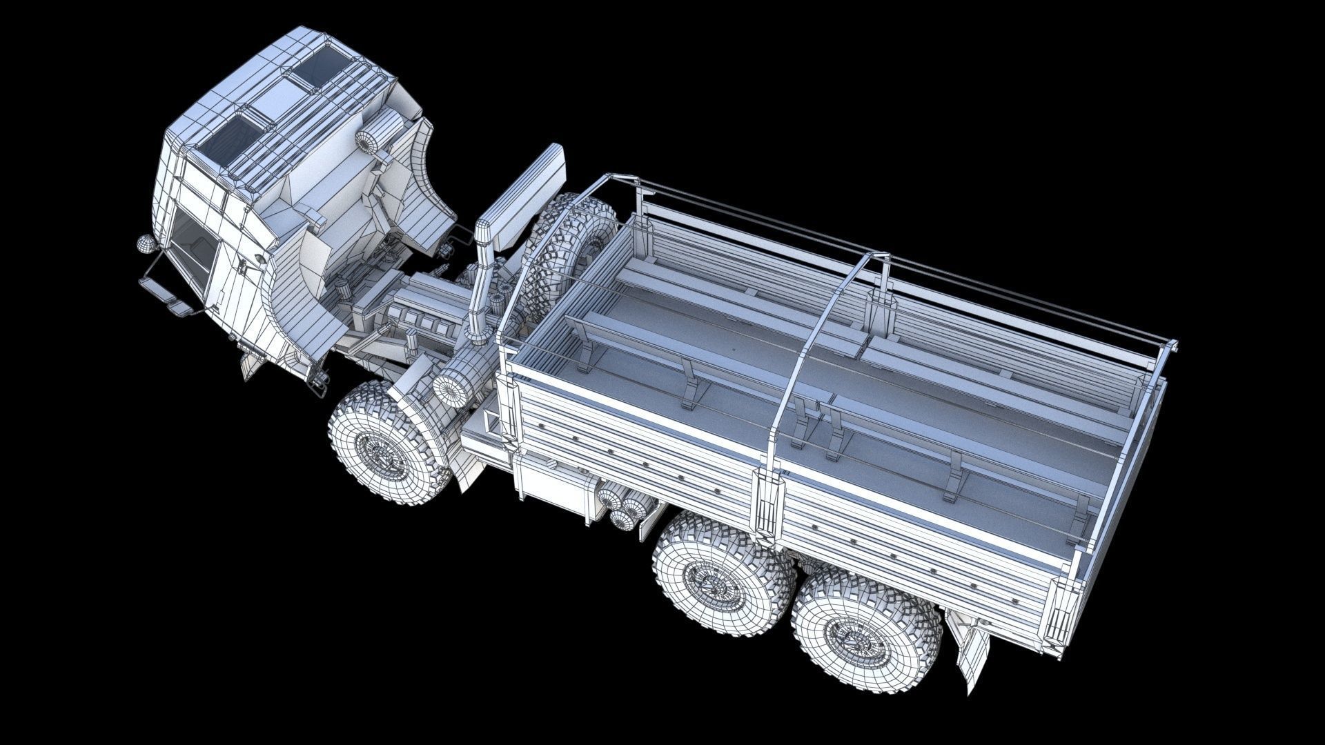 Kamaz 5350 General utility truck 3D model_31