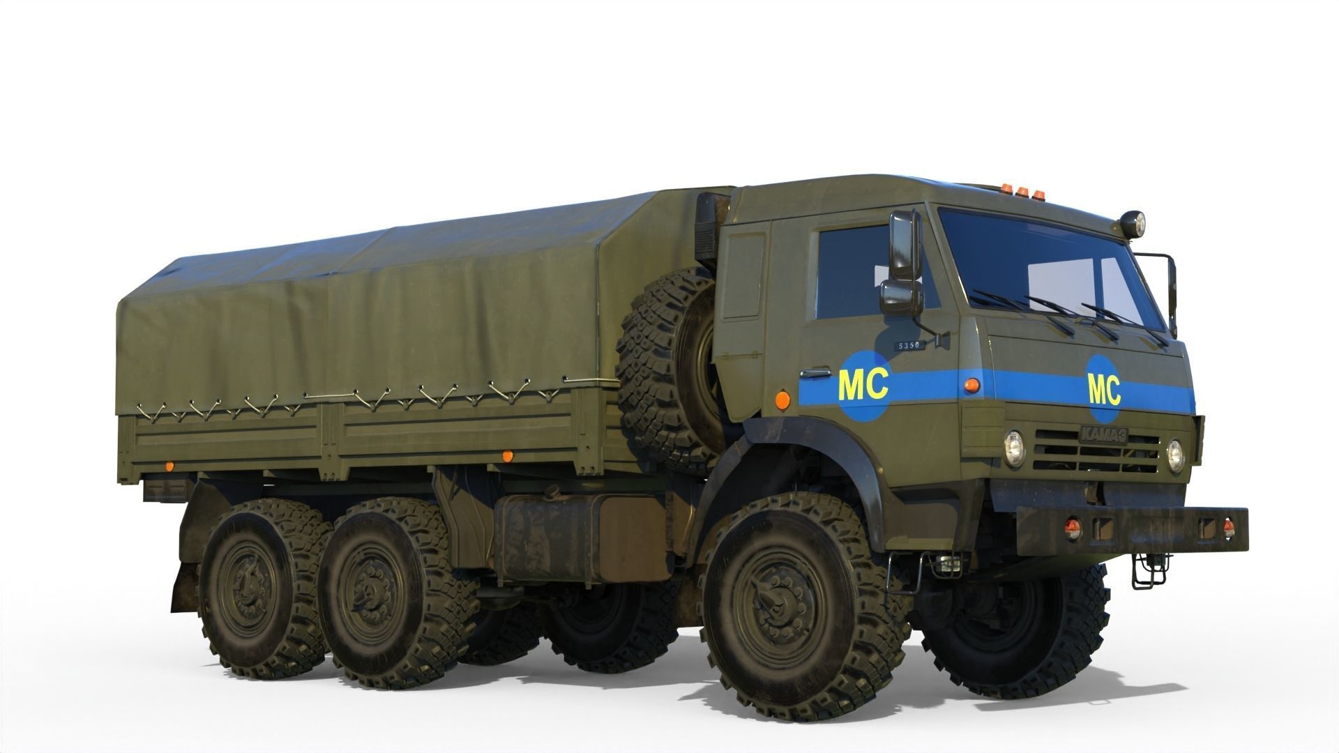Kamaz 5350 General utility truck 3D model_1