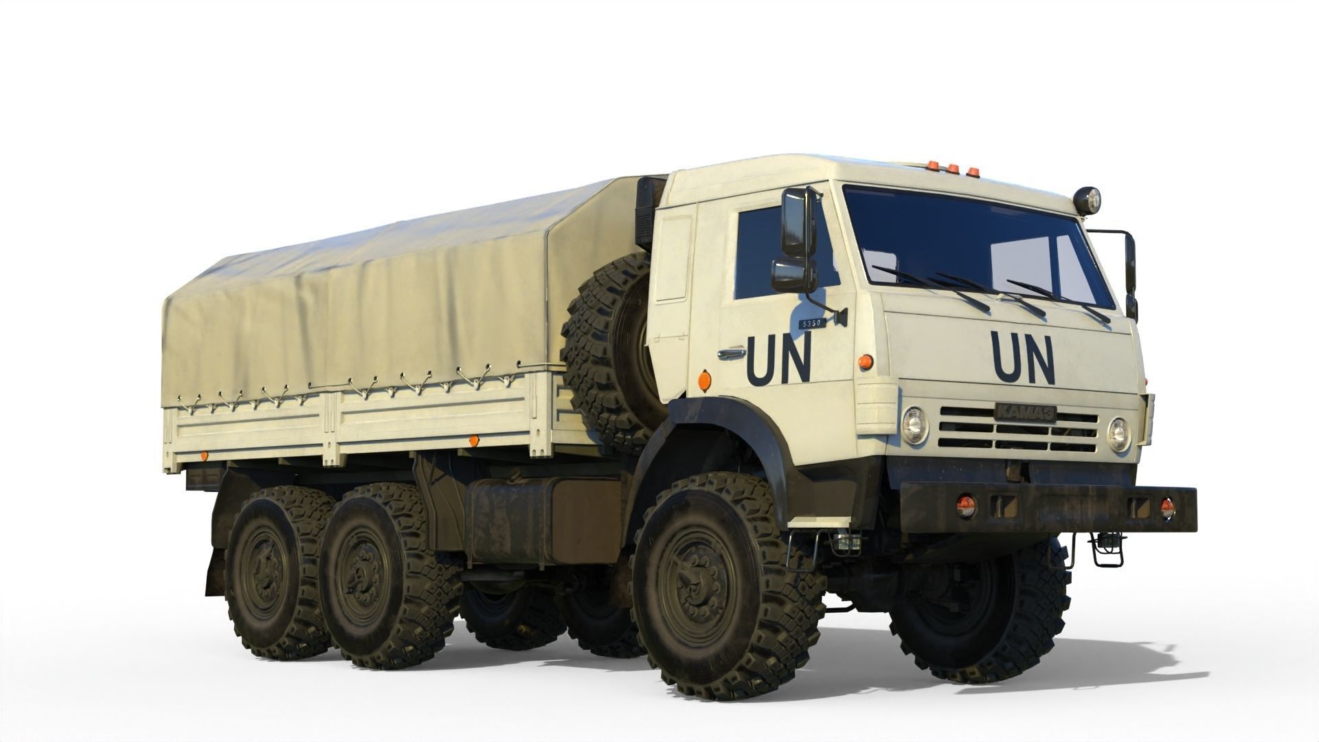 Kamaz 5350 General utility truck 3D model_2
