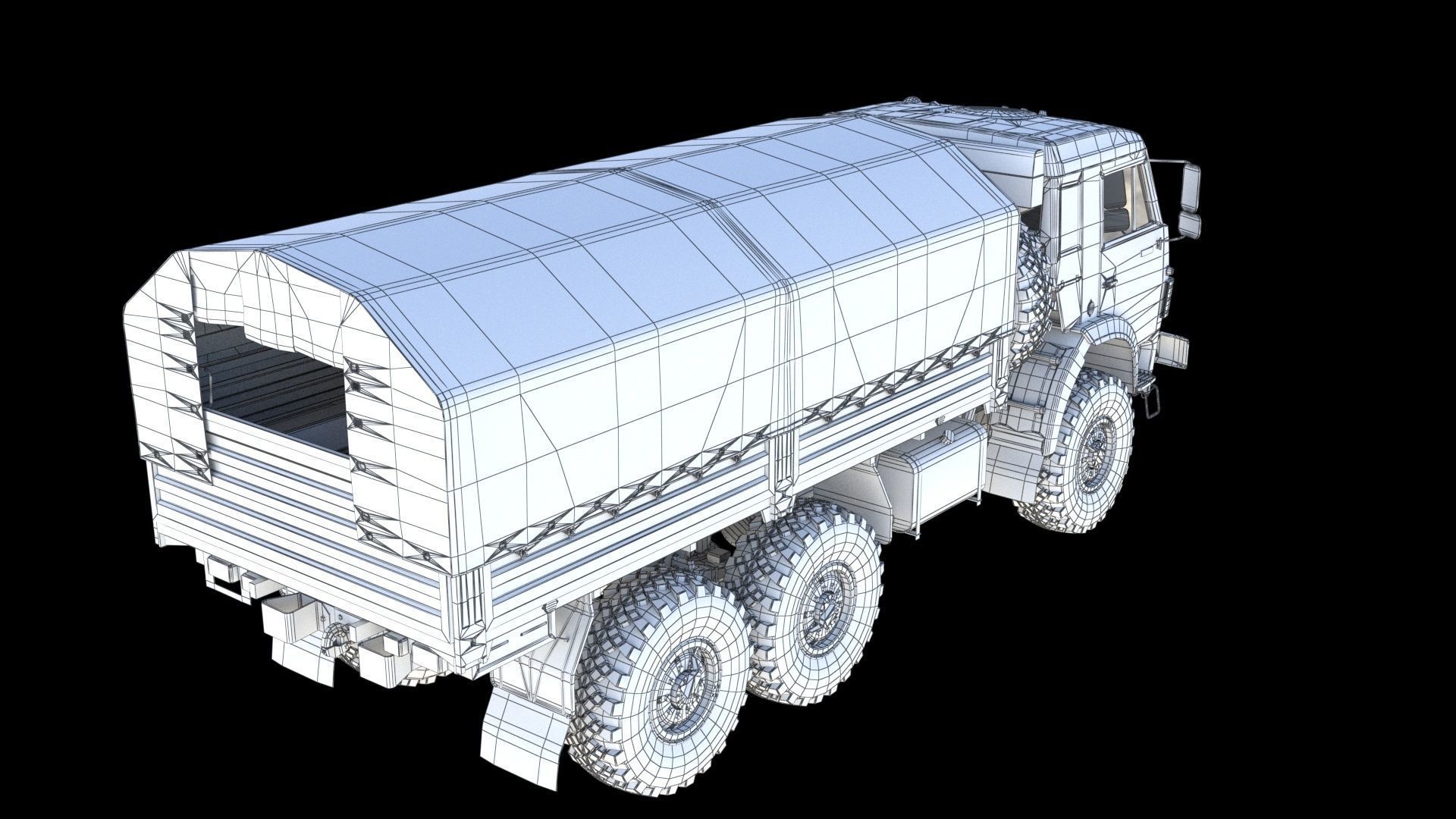 Kamaz 5350 General utility truck 3D model_28