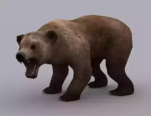 BEAR ANIMATED GAME READY ANIMATED MODEL Low-poly 3D model