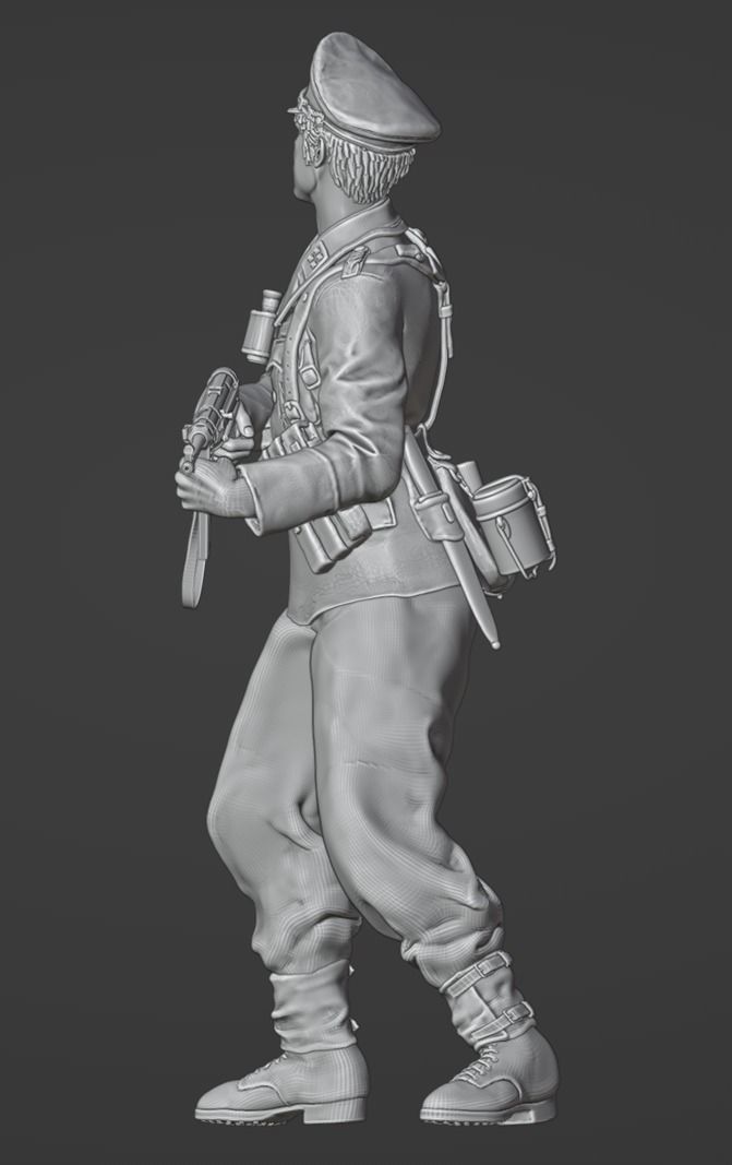 ww2 ger  Obersturmbannfuehrer with hat 1-35  3D print model_2
