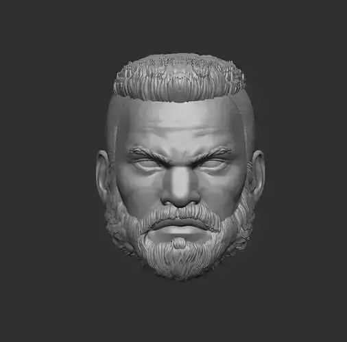 Barret Final Fantasy - Headsculpt for Action Figures