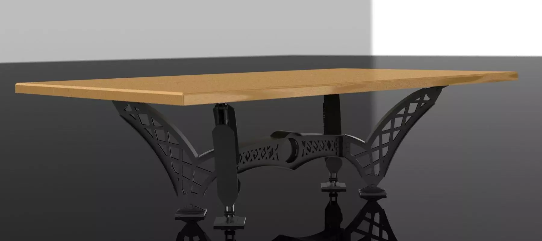 Table retro look 3D model_0