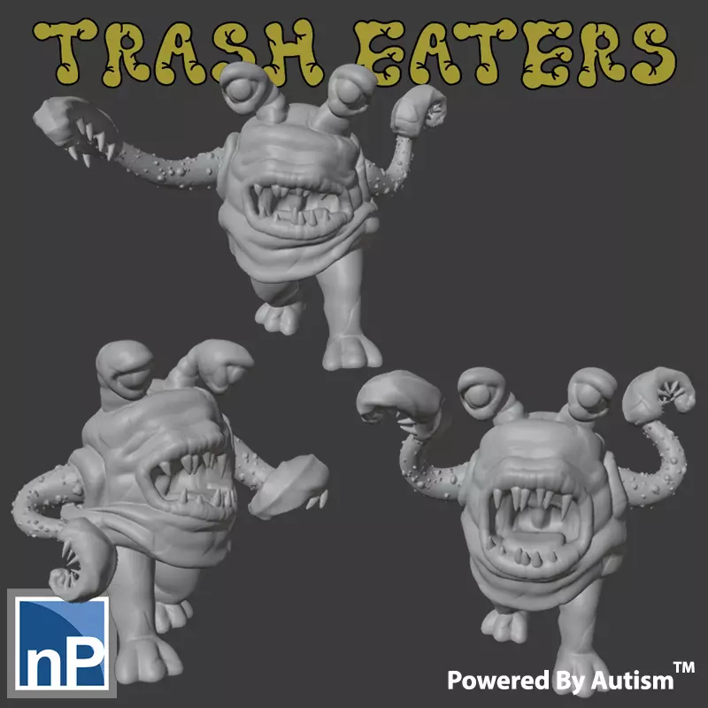 Trash Eaters - Otyughs 3D print model_0