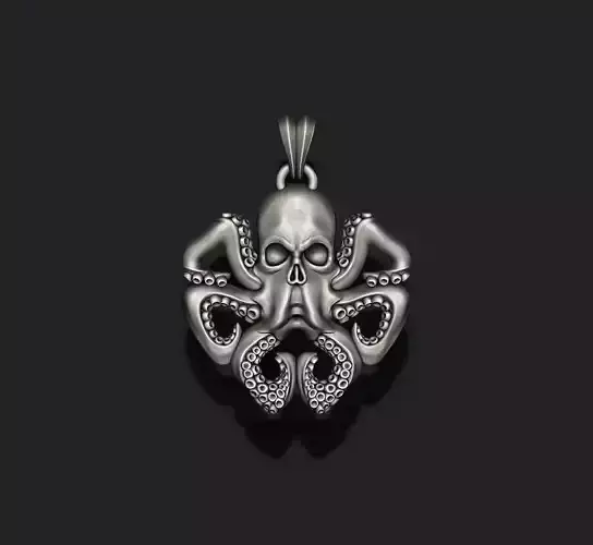 Skull octopus pendant