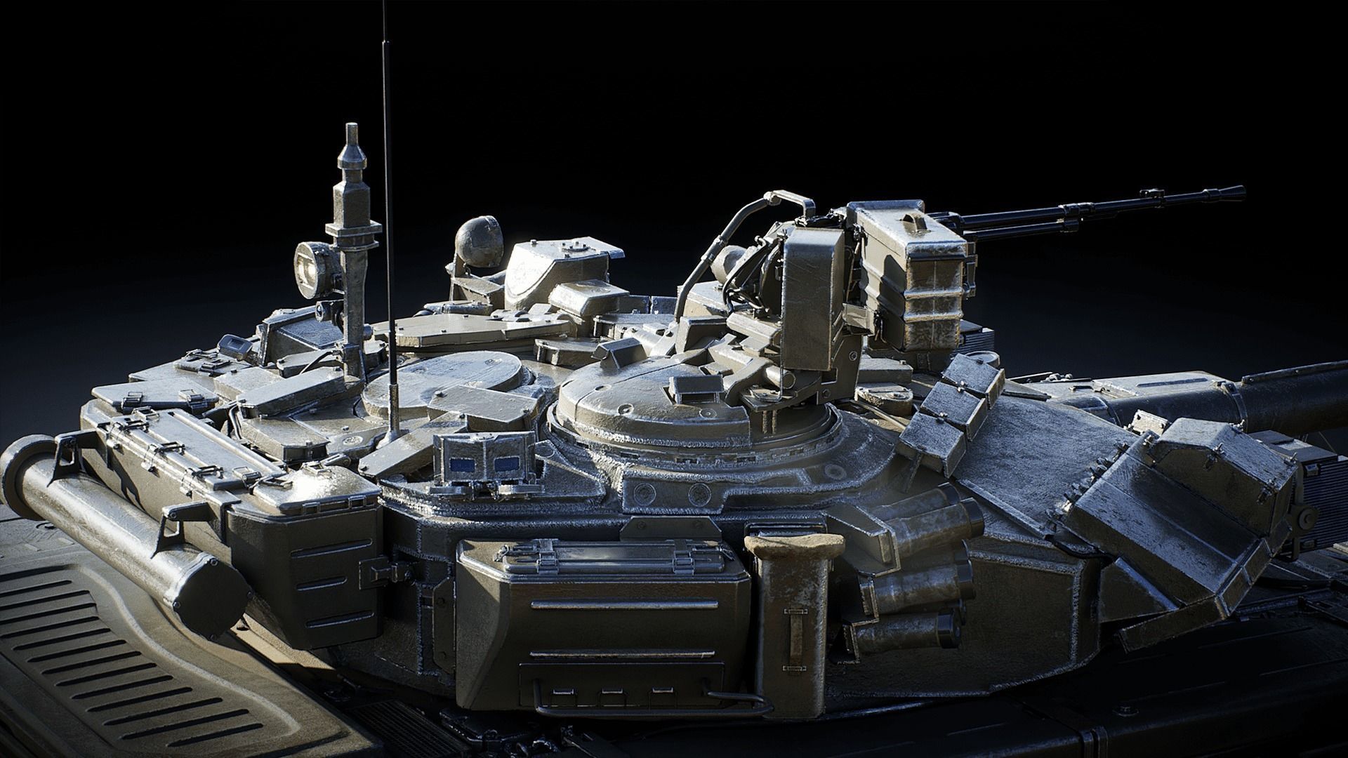 T90 MBT Undrivible Low-poly 3D model_14