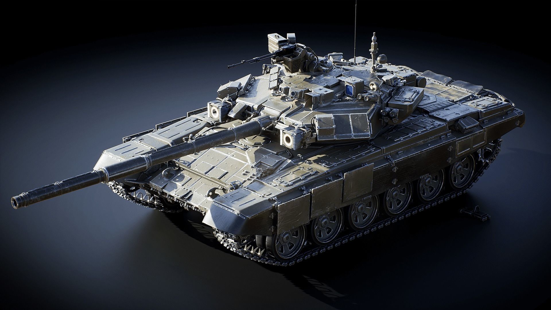 T90 MBT Undrivible Low-poly 3D model_3