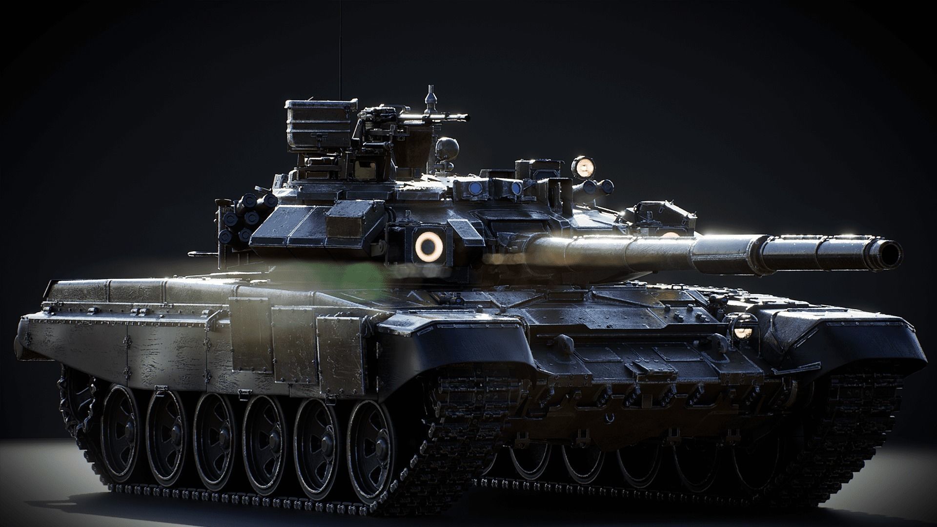 T90 MBT Undrivible Low-poly 3D model_11