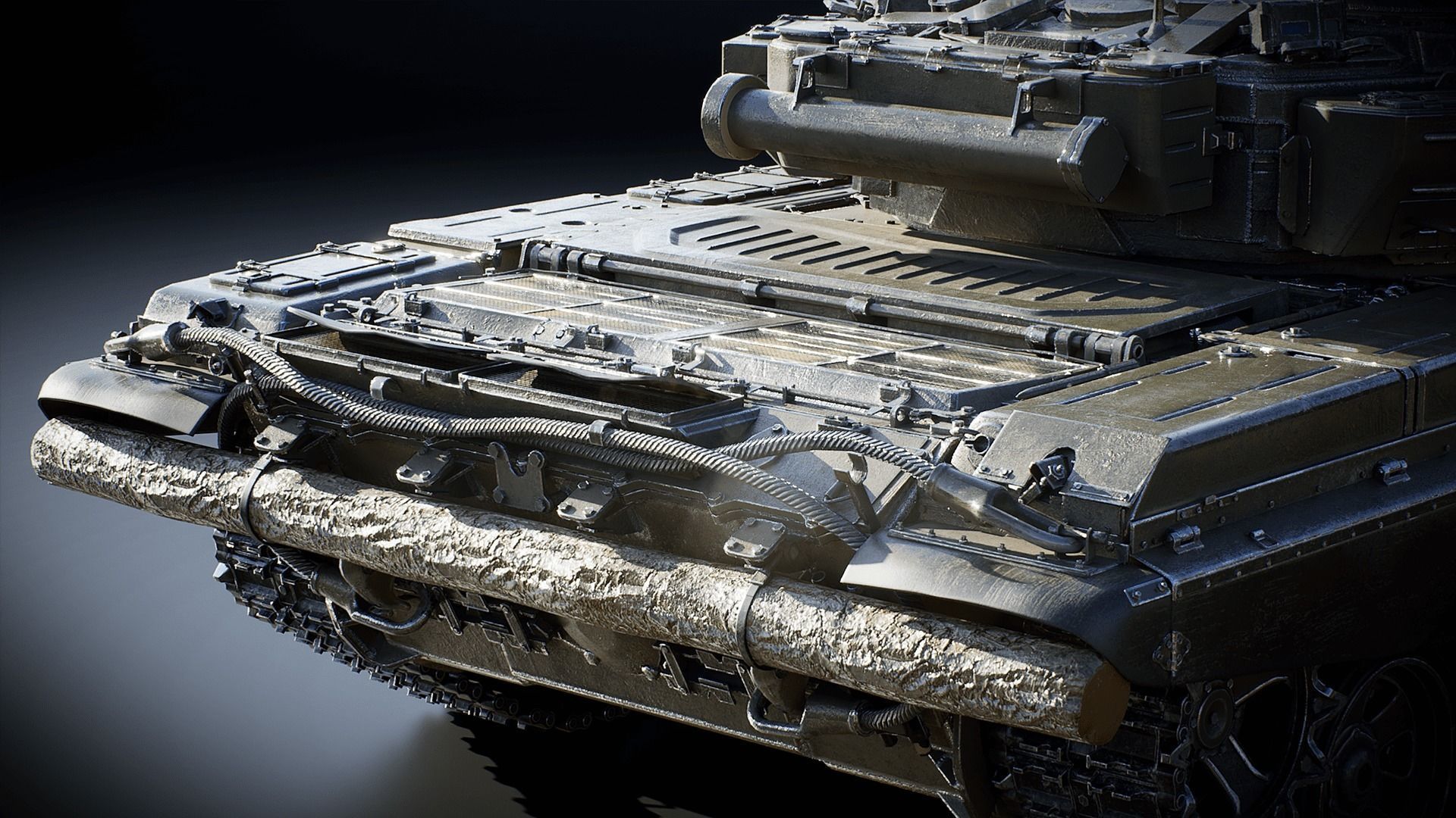 T90 MBT Undrivible Low-poly 3D model_8