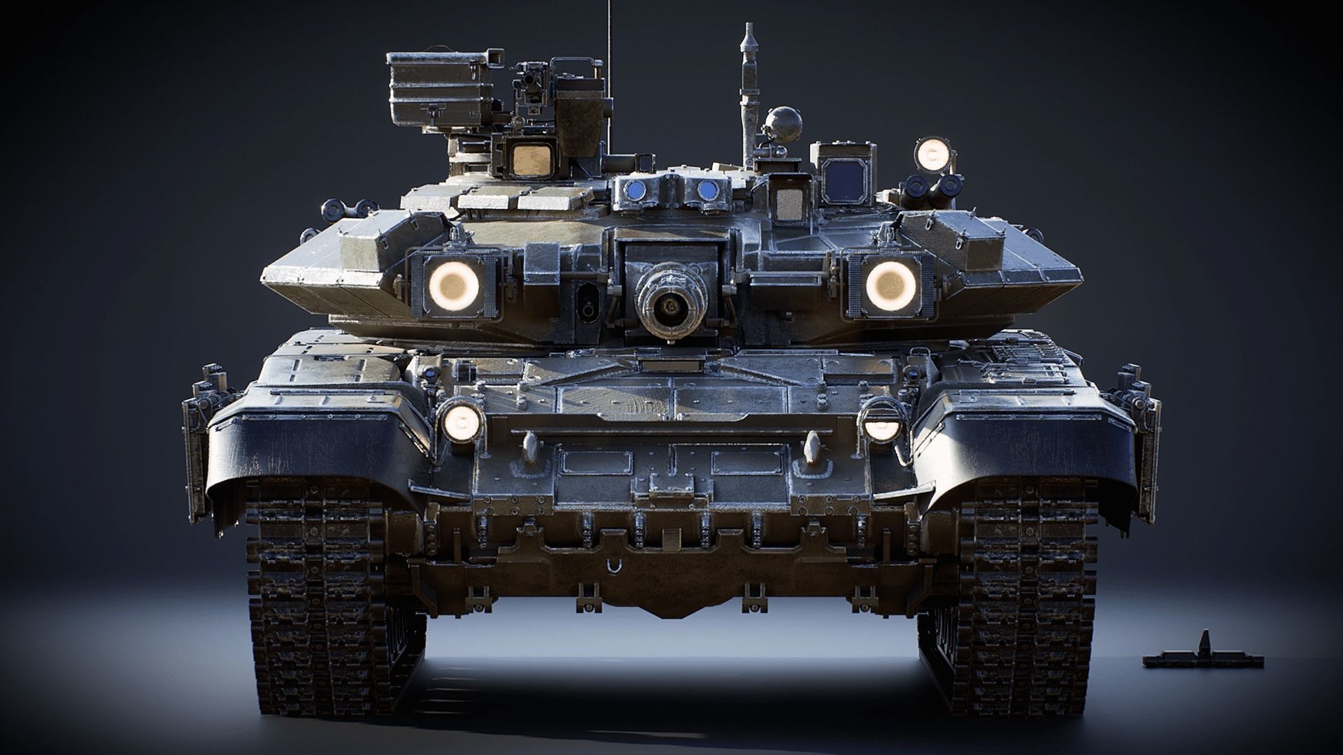 T90 MBT Undrivible Low-poly 3D model_10