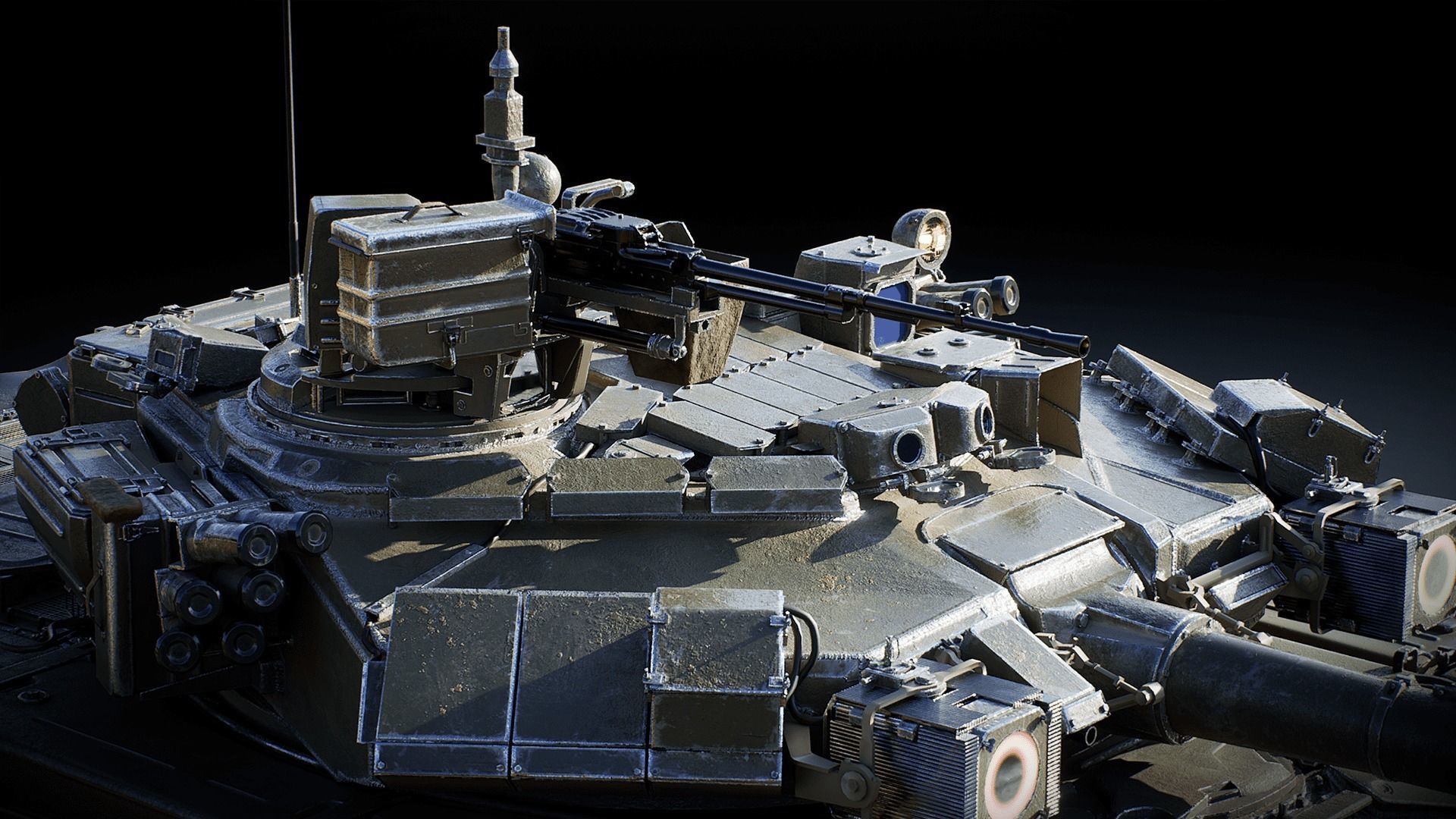T90 MBT Undrivible Low-poly 3D model_13