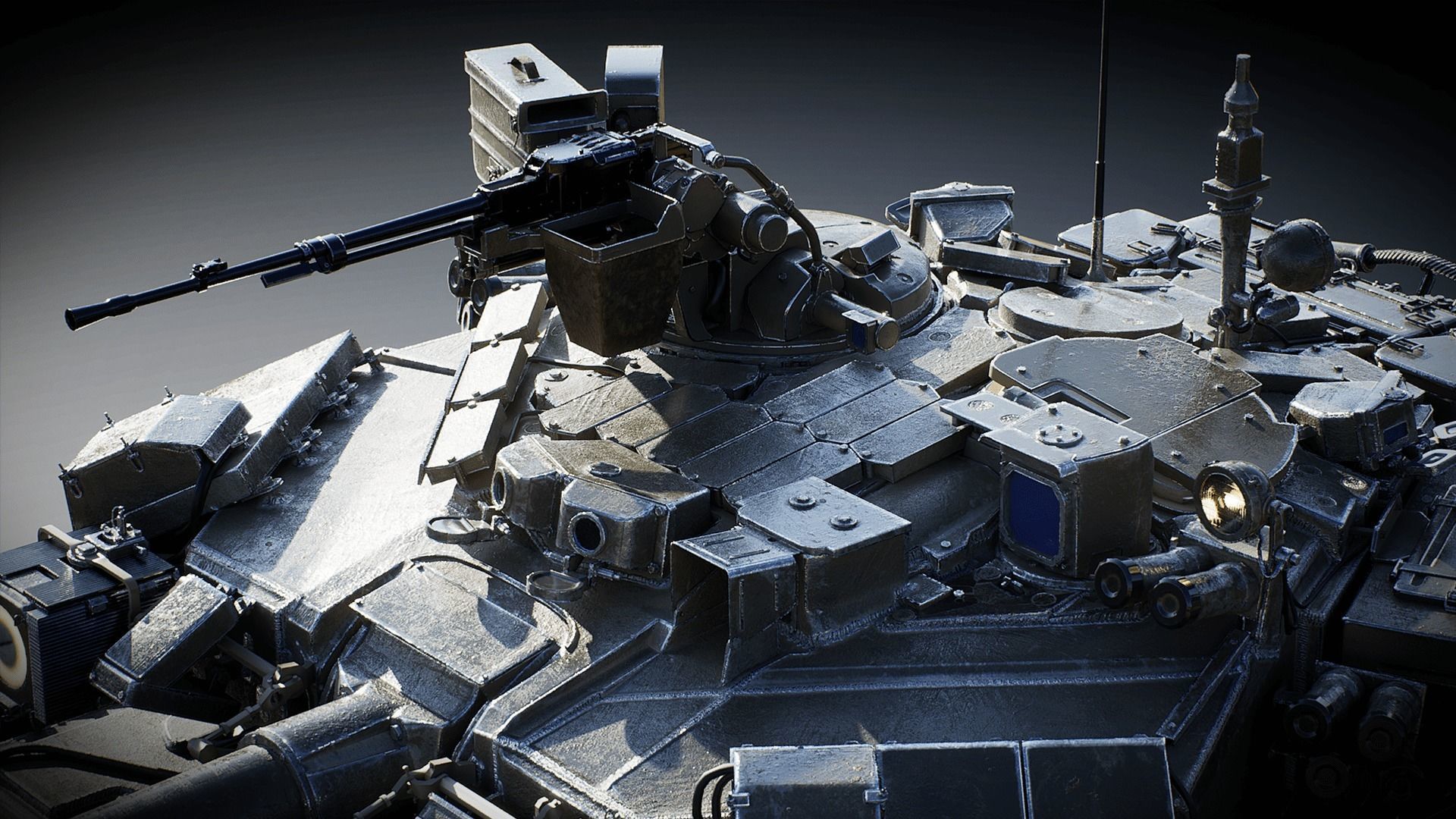 T90 MBT Undrivible Low-poly 3D model_12