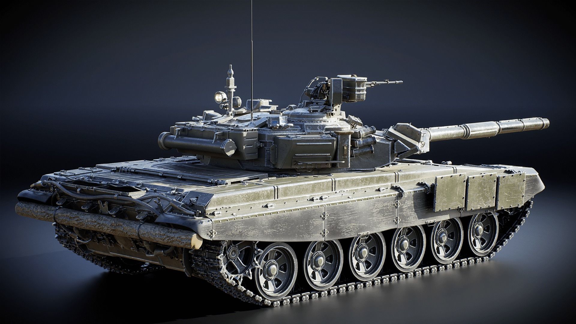 T90 MBT Undrivible Low-poly 3D model_2