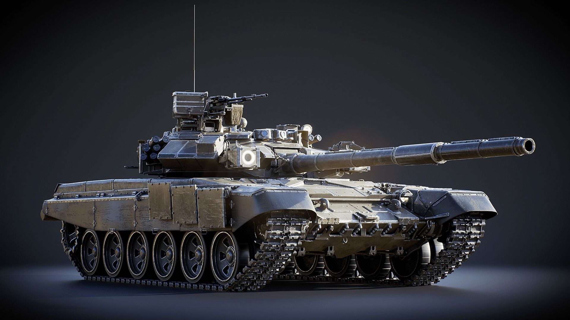 T90 MBT Undrivible Low-poly 3D model_1