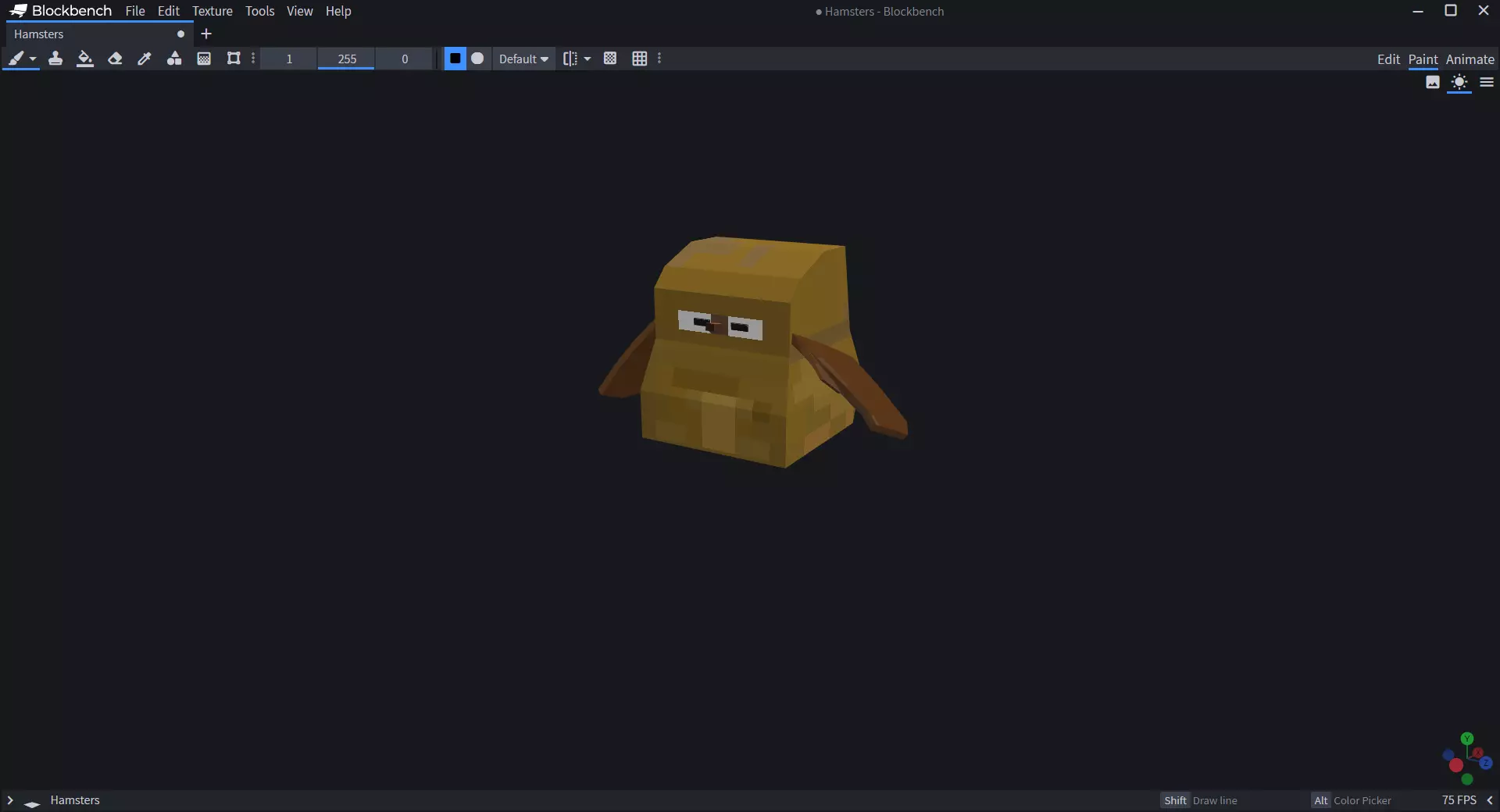 Fatty Bird Pixellate Low-poly 3D model_0