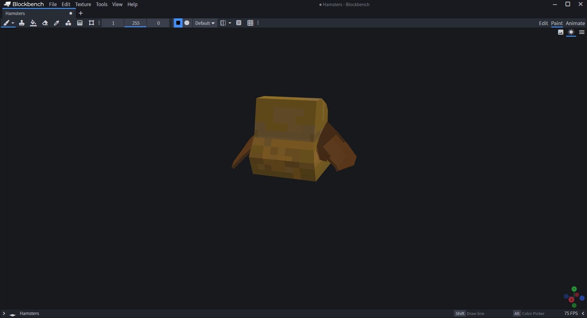 Fatty Bird Pixellate Low-poly 3D model_1