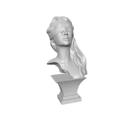 Lady goddess luck - blindfolded 3D print model