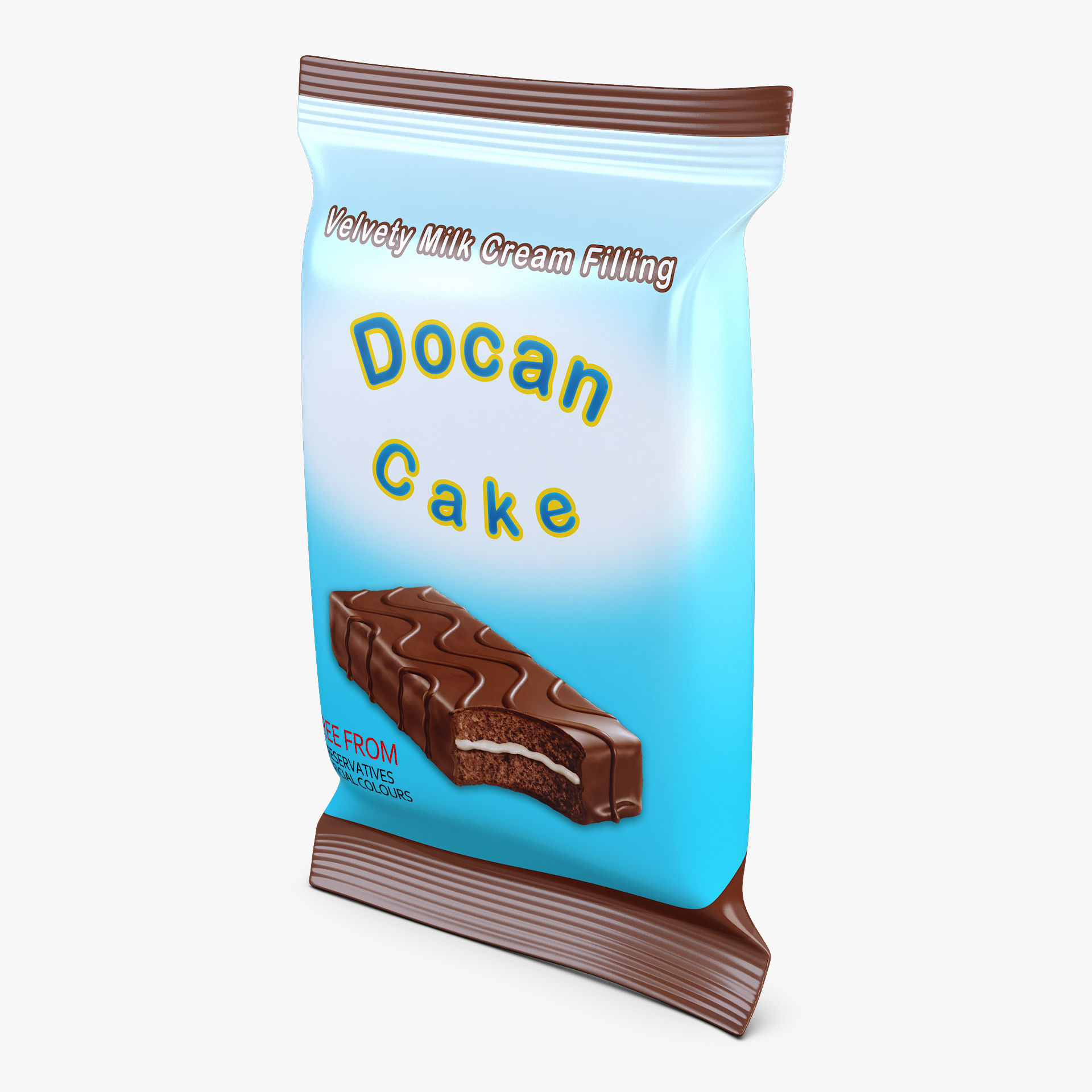 Cake Packaging Docan Simple M 1 3D model_1