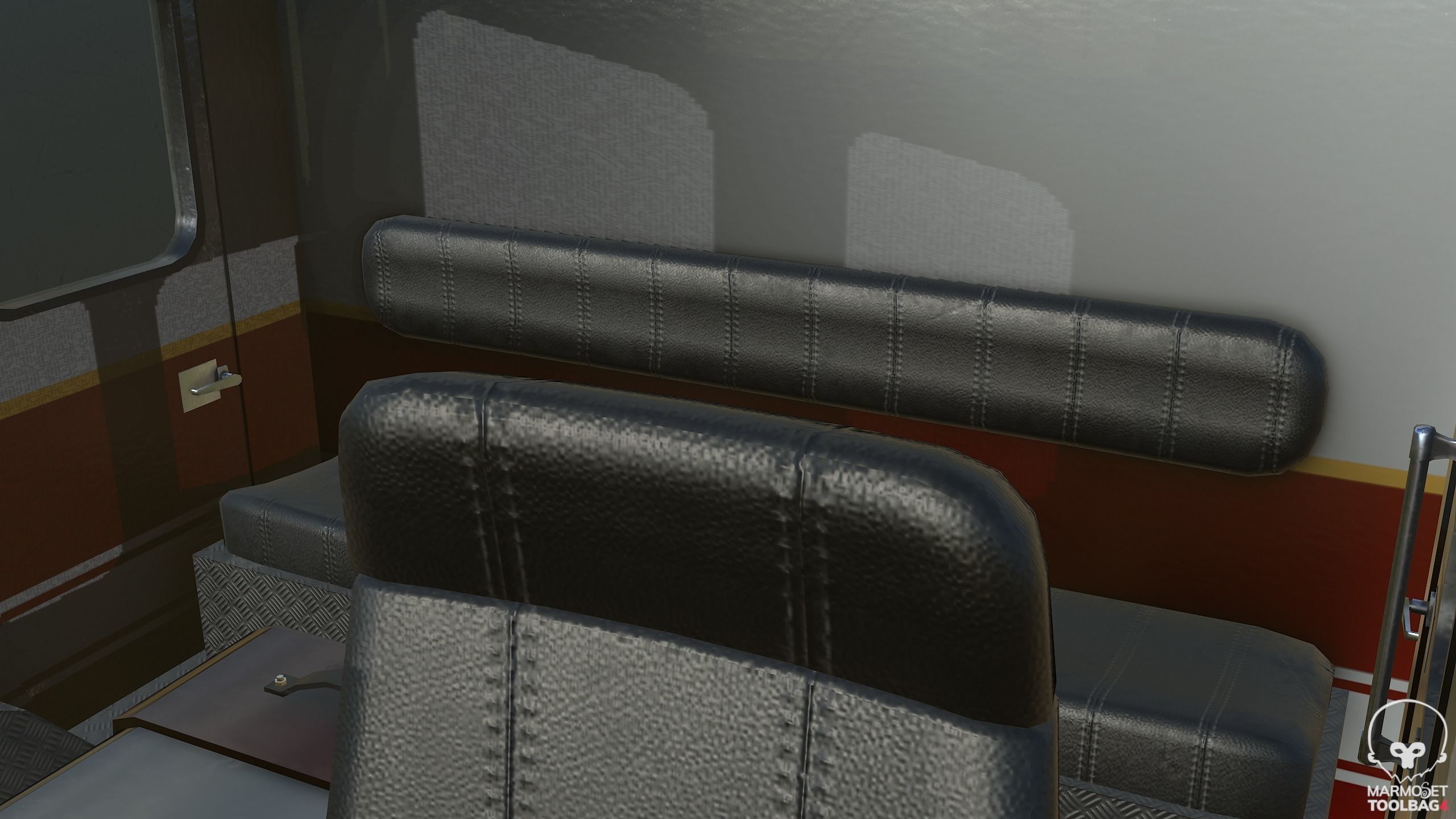 Pbr Fire Truck - Fire Engine Low-poly 3D model_15